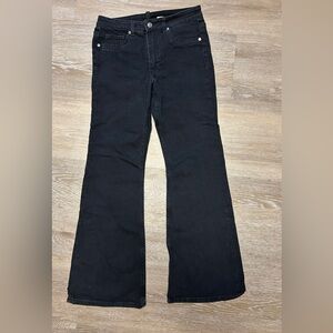 Brand New H&M Black High-Rise Flared Jeans